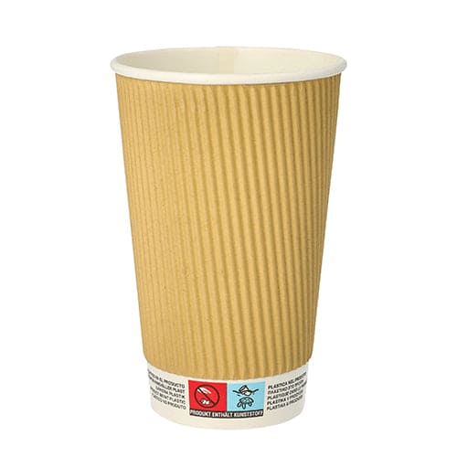 Ripple Wall Coffee Cup's - 500 units