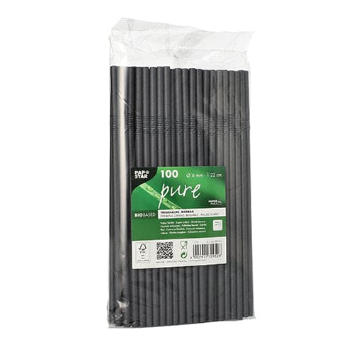 1000 Black Flexible Straws