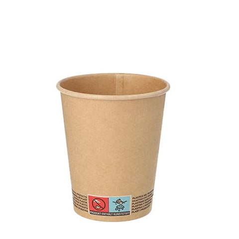 1,000 Bio-Degradable Brown Coffee Cups, 0.5L Ø9cm