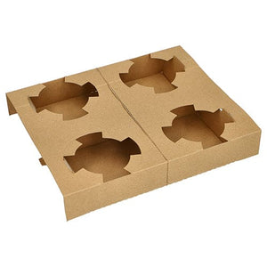 100 4 Coffee Cup's Carrier, 3.6cm x 19.8cm Brown