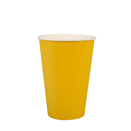 Plain Yellow Paper Coffee Cups - 300 units