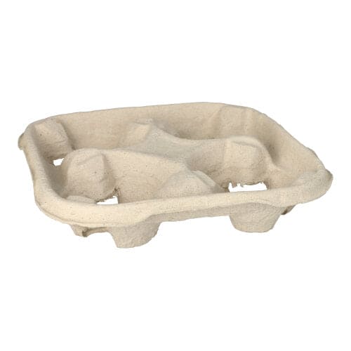 110 4 Coffee Cups Carrier Tray, 4.7cm x 22.4cm Nature