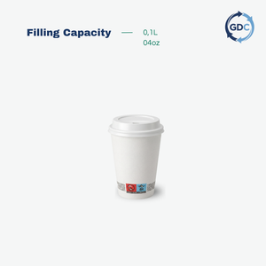 White Paper Coffee Cups, 1,000 per box