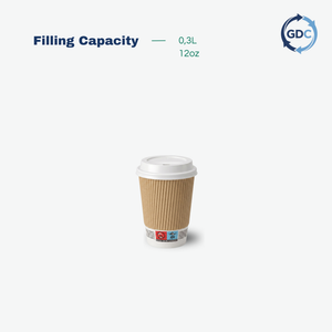 Ripple Wall Coffee Cups - 500 per box