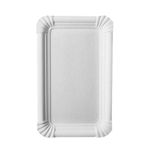 2,000 Rectangle Paper Plates, 9cm x 15cm White