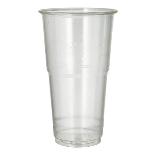 960 Polylactide Pint Cups (500ml), 0.5L Ø9.5cm Crystal Clear