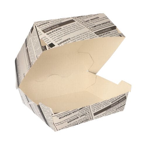 400 Newsprint Burger Boxes