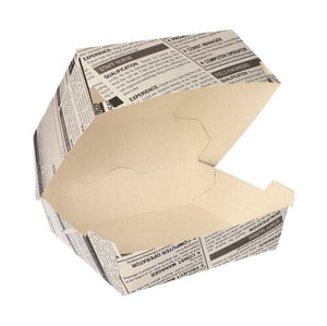 Newsprint Burger Boxes - 400 units