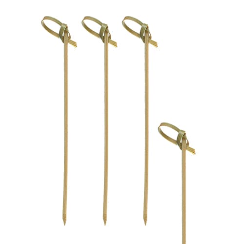 1,500 Knotted Bamboo Fingerfood Skewers, 18cm Nature