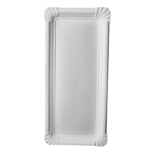 2,000 Rectangle Paper Plates, 9cm x 15cm White