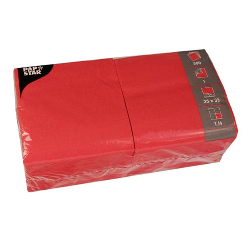 Red Napkins 1-ply (10 packs x 500 pieces)