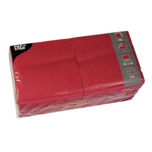 Claret Napkins 1-ply (10 packs x 500 pieces)