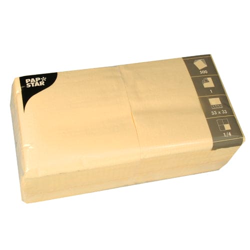 Cream Napkins (10 packs x 500 pieces)