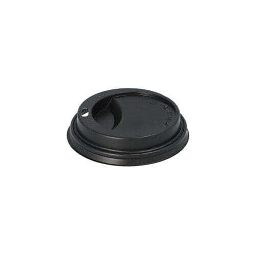 1000 Black Dome Lids (Diameter 8cm)