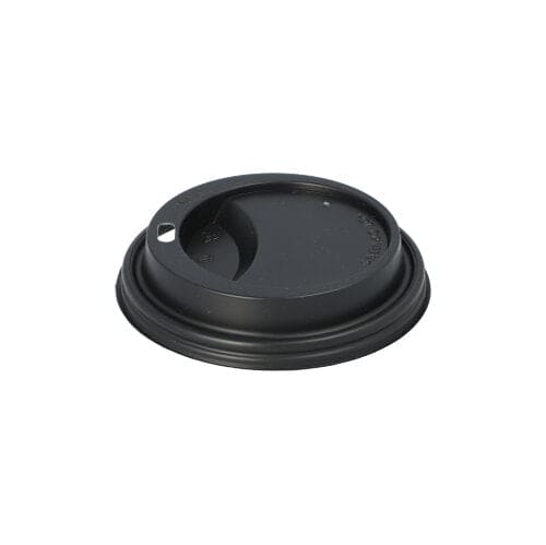 1000 Black Dome Lids (Diameter 9cm)