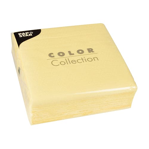 Cream Napkins 1-ply (12 packs x 100 napkins)
