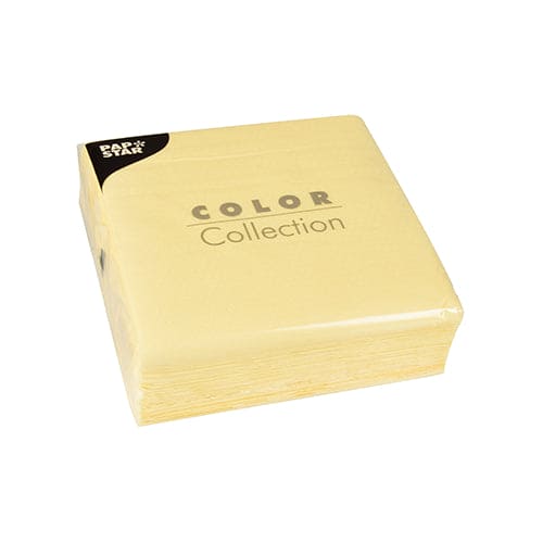 Cream Napkins 1-ply (12 packs x 100 napkins)