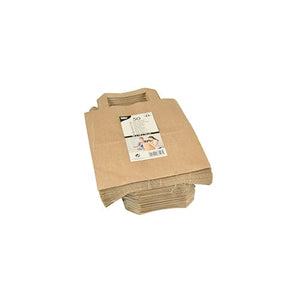 400 22cm Brown Carrier Bag With Handles, 22cm x 18cm