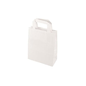 400 22cm Brown Carrier Bag With Handles, 22cm x 18cm