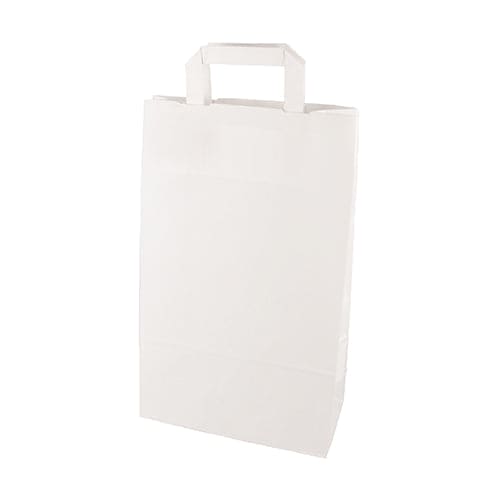 400 36cm White Carrier Bag With Handle, 36cm x 22cm Brown