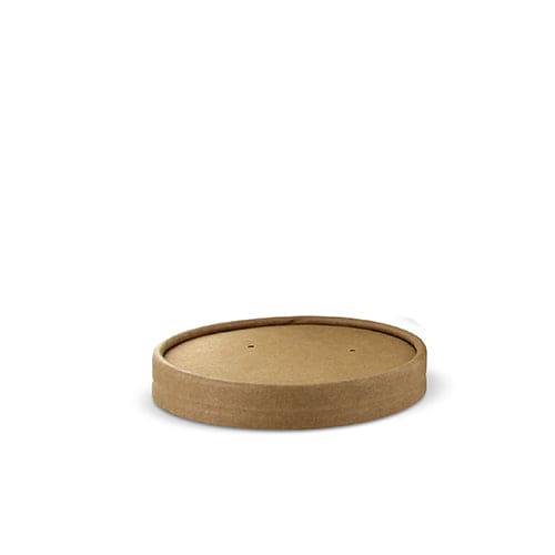 500 230-470ml Soup Cups Lids, Ø9.8cm Brown