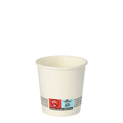 Disposable white coffee cup