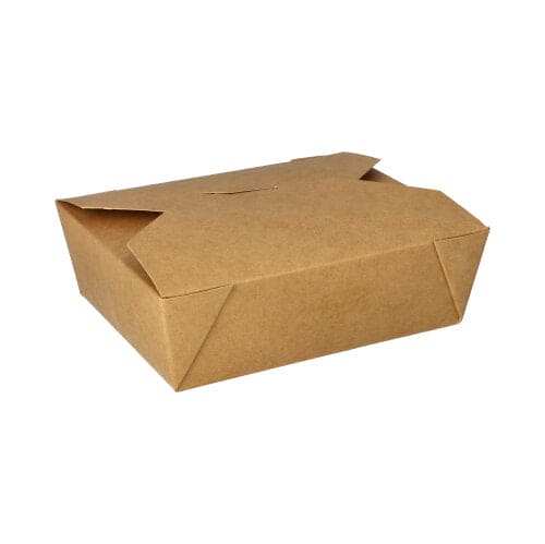 150 Takeaway Food Containers, 5cm x 12cm Brown