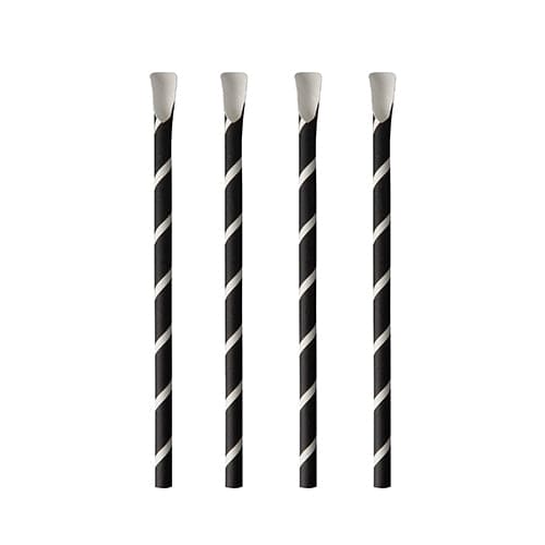 paper straw with spoon