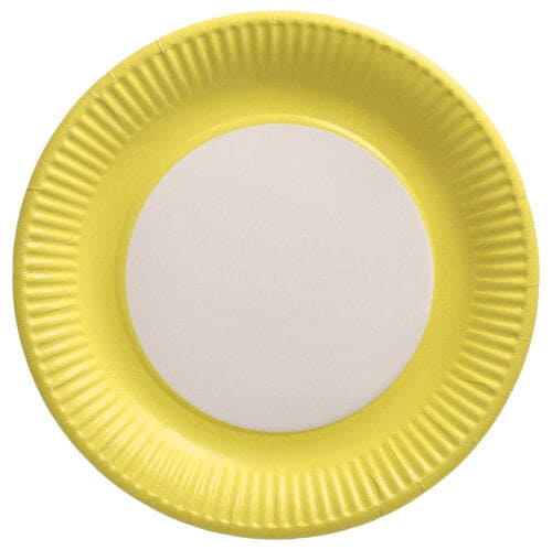 yellow paper plate