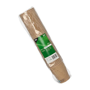 1,000 Bio-Degradable Brown Coffee Cups, 0.5L Ø9cm